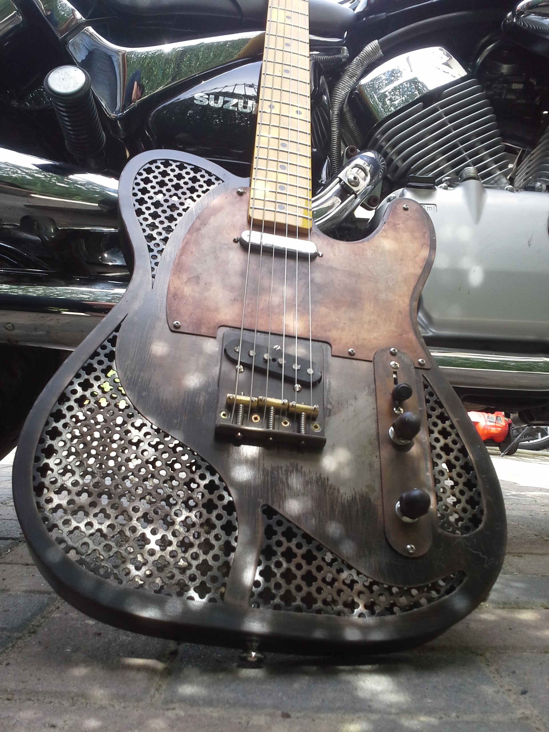 metal guitar body