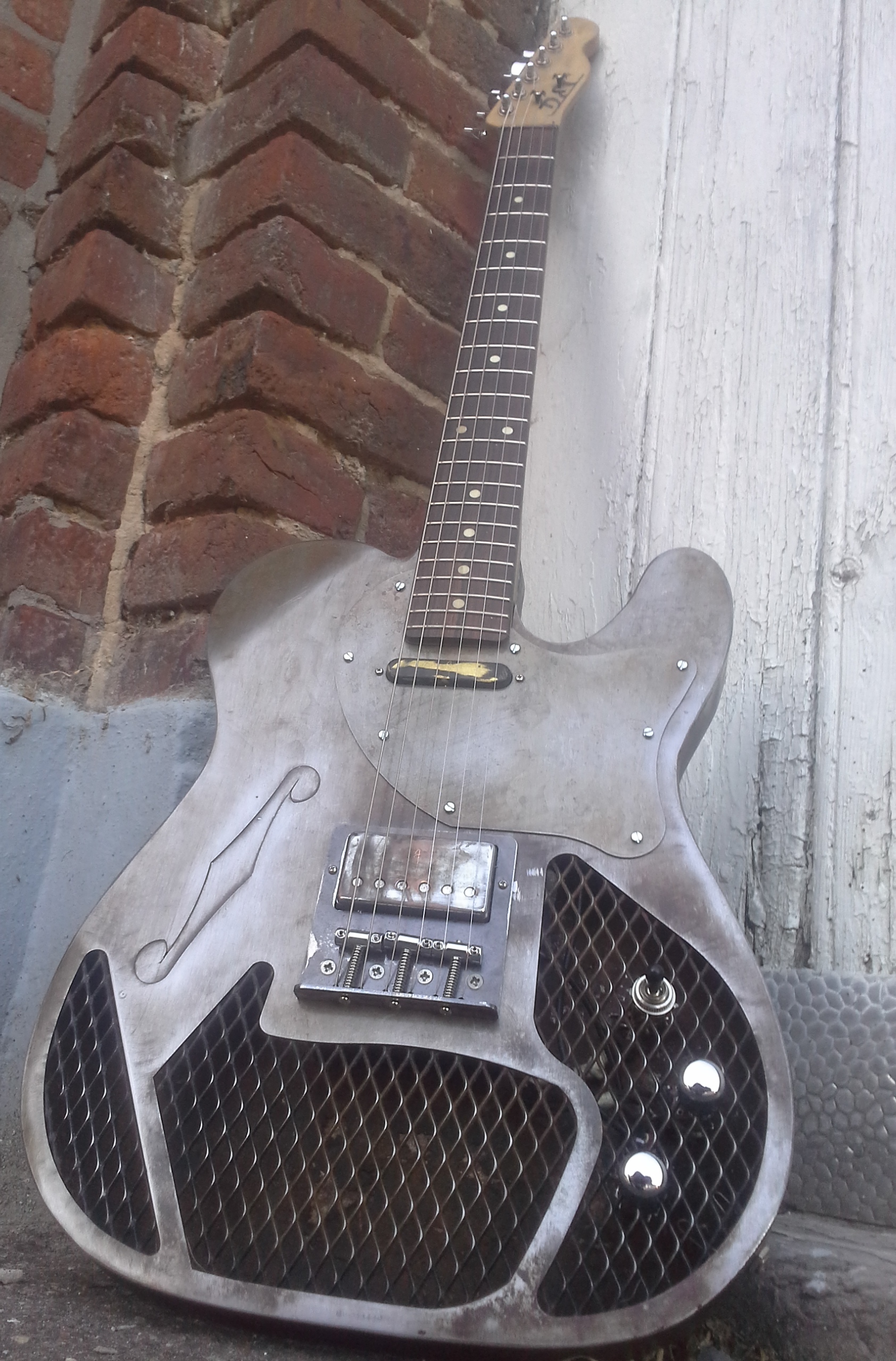 metal guitar body